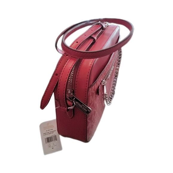 NWT~MICHAEL KORS Jet Set Large East West Ombre Leather Zip Chain Crossbody Bag - Picture 2 of 7